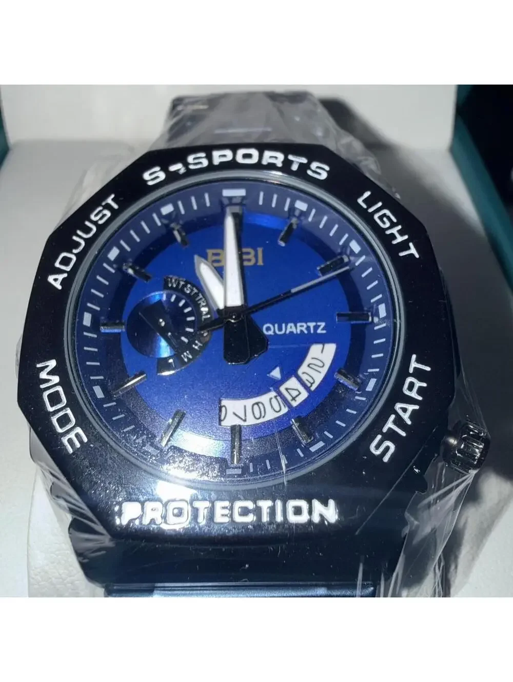 Bibi Luxury Royal Blue Dial Black Case Black Band